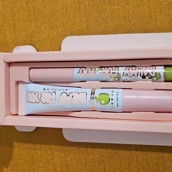P. Louise Drive Me Balmy Lip Balm Duo Apple Liquid and Stick New In Box - Picture 2 of 4